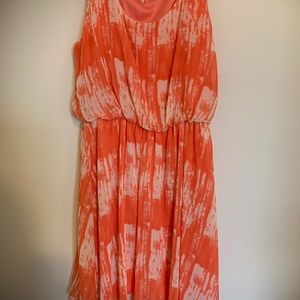 Lush Peach Patterned dress